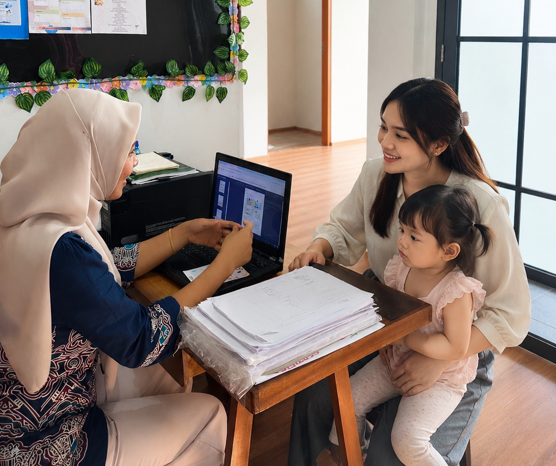 Kegiatan belajar di Smart Step Learning Center